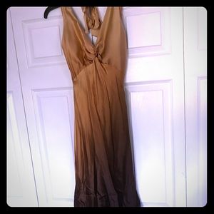 Gold ombré cocktail dress